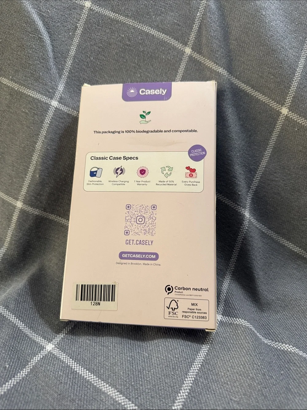 NWT Casely Classic Purple Marble Case— Brand New! iPhone 15 Pro Max